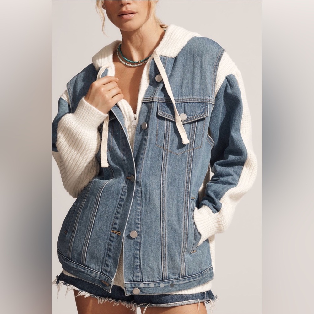 NWT Denim Sweater Jacket